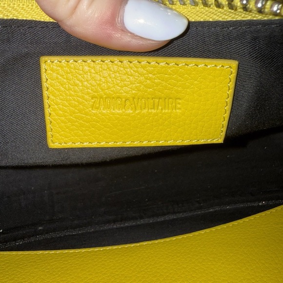 Zadig & Voltaire Moonrock Mini Chain Shoulder Crossbody Hand Bag Yellow - EUC - Picture 10 of 10